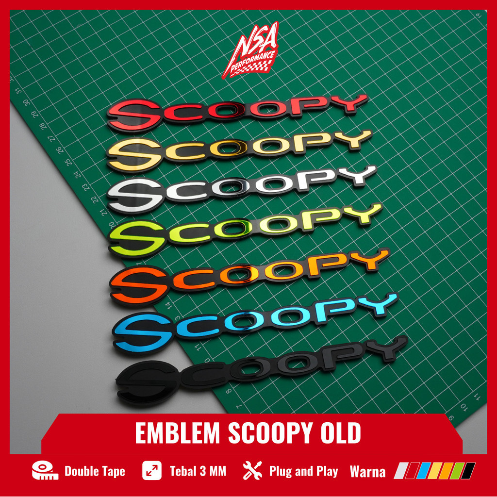 Jual Nsa Emblem Scoopy D Timbul Logo Scoopy Donat D Timbul Bukan