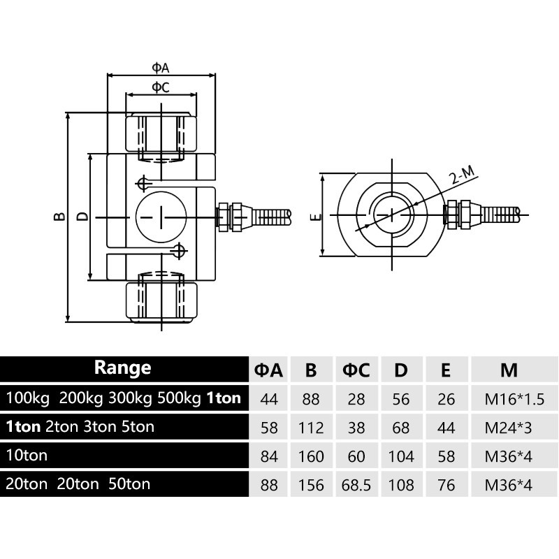 Jual Tension and compress Force S-type Load Cell Sensor Weighing ...