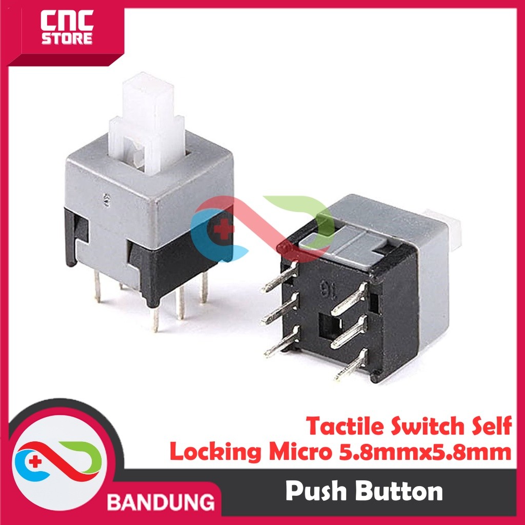 Jual TACTILE SWITCH SELF LOCKING MICRO PUSH BUTTON 5.8MM X 5.8MM ...
