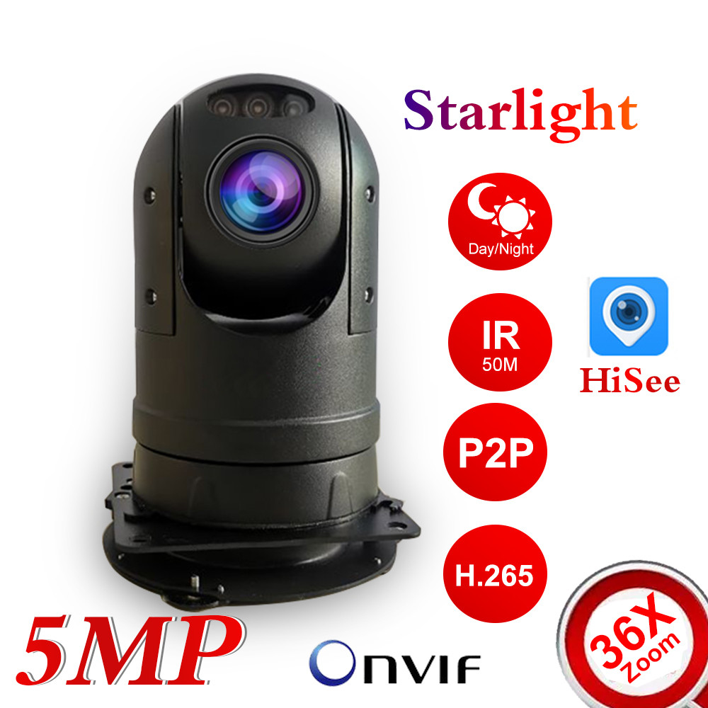 Jual MTStar 5MP 2K Vehicle IP PTZ Security Camera 36X Optical Zoom Sony ...