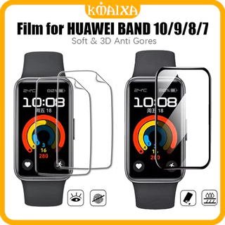 9D Tempered Glass / Soft Film for Huawei Band 10 9 8 7 Screen Protector Acceesories for Jam Tangan Smartwatch Huawei Band 10 9 8 NFC Anti Gores Huawei Band