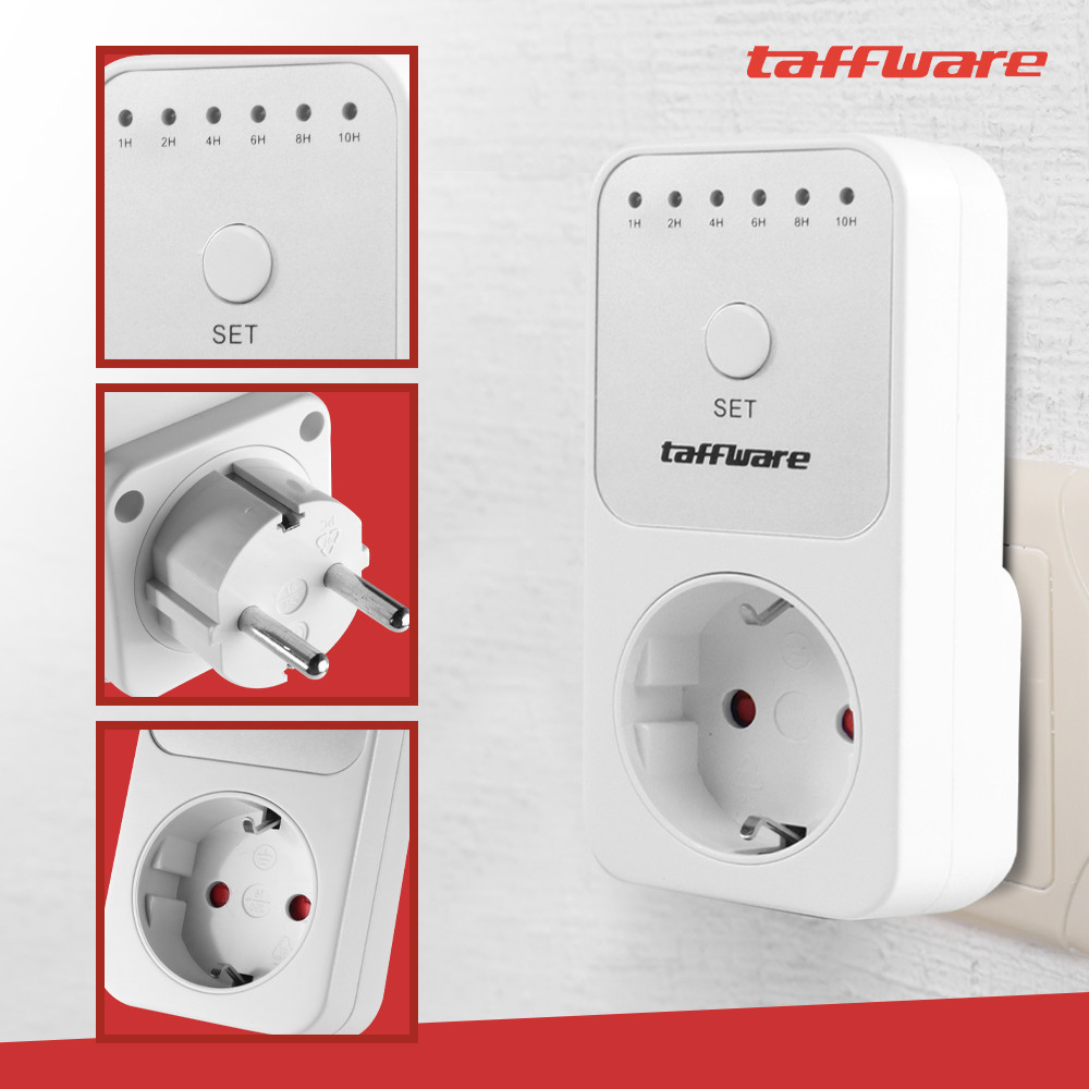 Jual Taffware Stop Kontak Programmable Timer Switch 6 Program 230V/16A ...