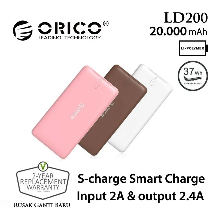 ORICO LD200 20000mAh Scharge Polymer Power Bank