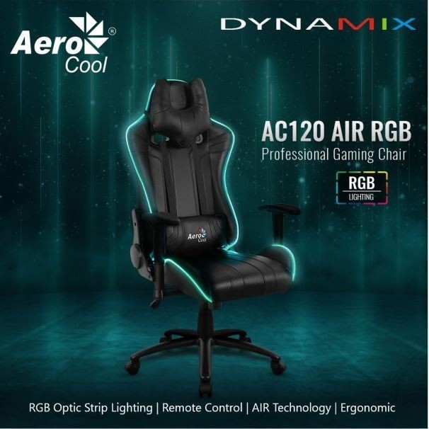 Jual AeroCool AC120 AIR RGB Pro Gaming Chair - Kursi Gaming - Black ...