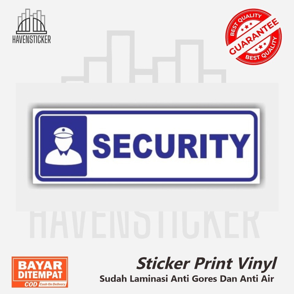Jual STICKER VINYL LABEL SIGN SECURITY STICKER HIGHRES LAMINASI GLOSSY ...
