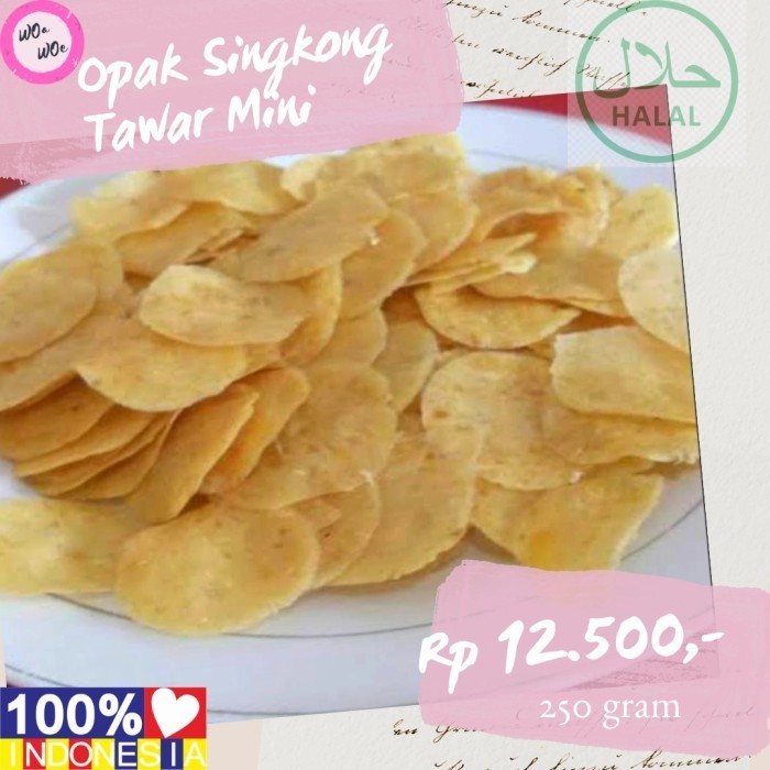 Jual Opak Singkong Tawar Mentah Mini 250 gram Makanan Lokal Tradisional ...