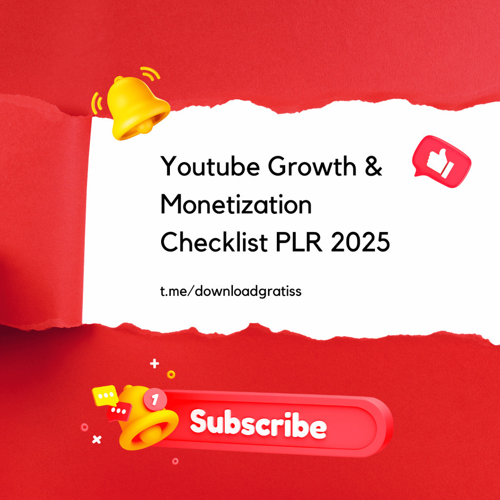 Jual Toolbisnis Youtube Growth & Monetization Checklist PLR 2025 - To ...