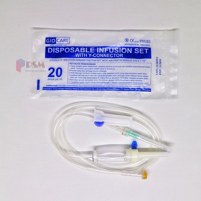 Jual Infusion Set Adult TYPE Y GIDCARE ONEMED HEALTHCARE Selang Infus ...