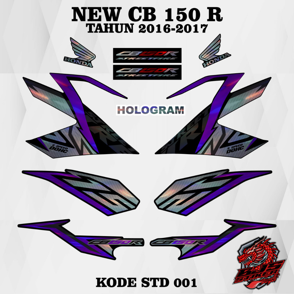 Jual Stiker striping new cb 150 r v2 - striping sticker stiker polet ...