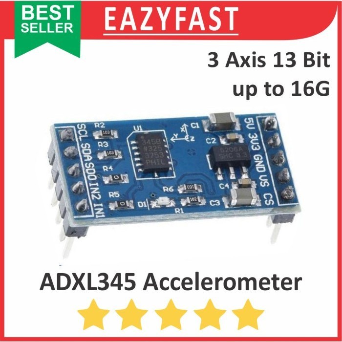 Jual Modul Sensor Accelerometer ADXL345 3 Axis Gravity Angle 3D ADXL ...