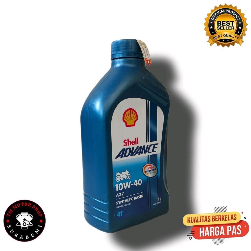 Jual Oli Shell ADVANCE AX7 4T SAE 10W-40 1 Liter | Shopee Indonesia