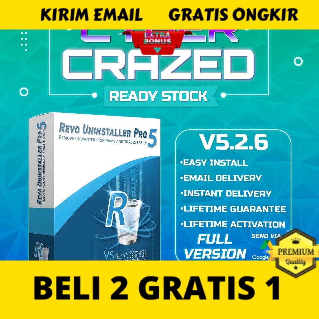 Jual 2025 Revo Uninstaller Pro 2024 v5.2.6 Full Version (Versi Terbaru