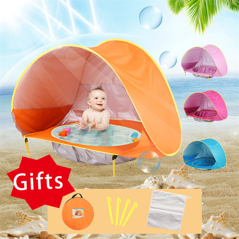 Jual Baby Beach Tent Portable Shade Pool UV Protection Sun Shelter For ...