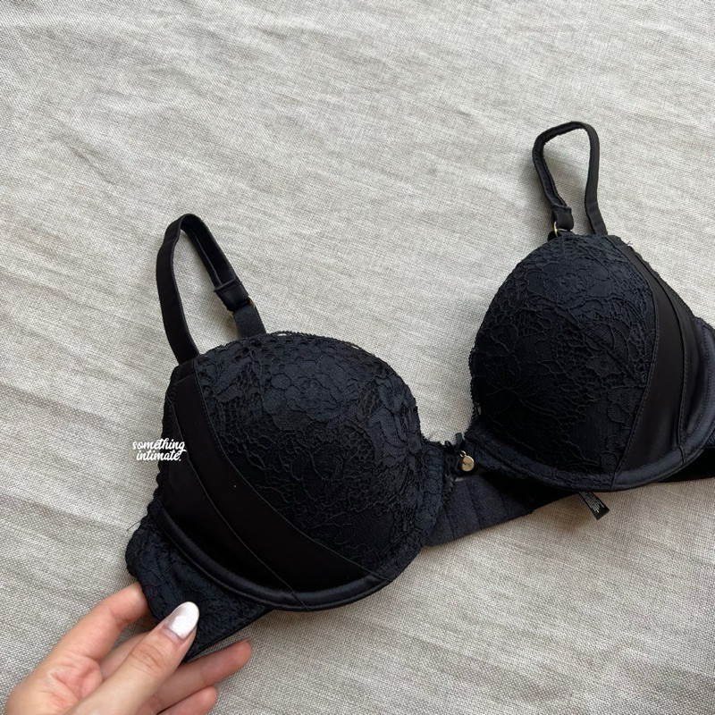 Jual BRA + CD - M&S X ROSIE Pushup Preview Petite Satin & Lace / Push ...