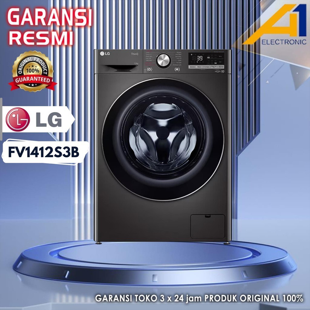 Jual Lg Mesin Cuci Fv1412s3b Front Loading 12 Kg Inverter Thinq Ai Turbo Shopee Indonesia 6808