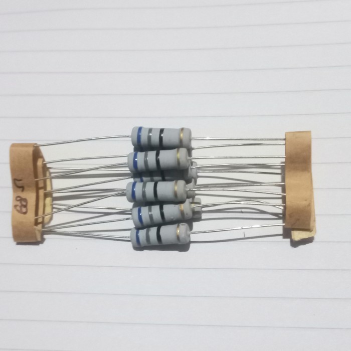 Jual resistor R ORIGINAL TAIWAN 68r 2W 68 68ohm ohm 2watt 2 w watt WAT ...