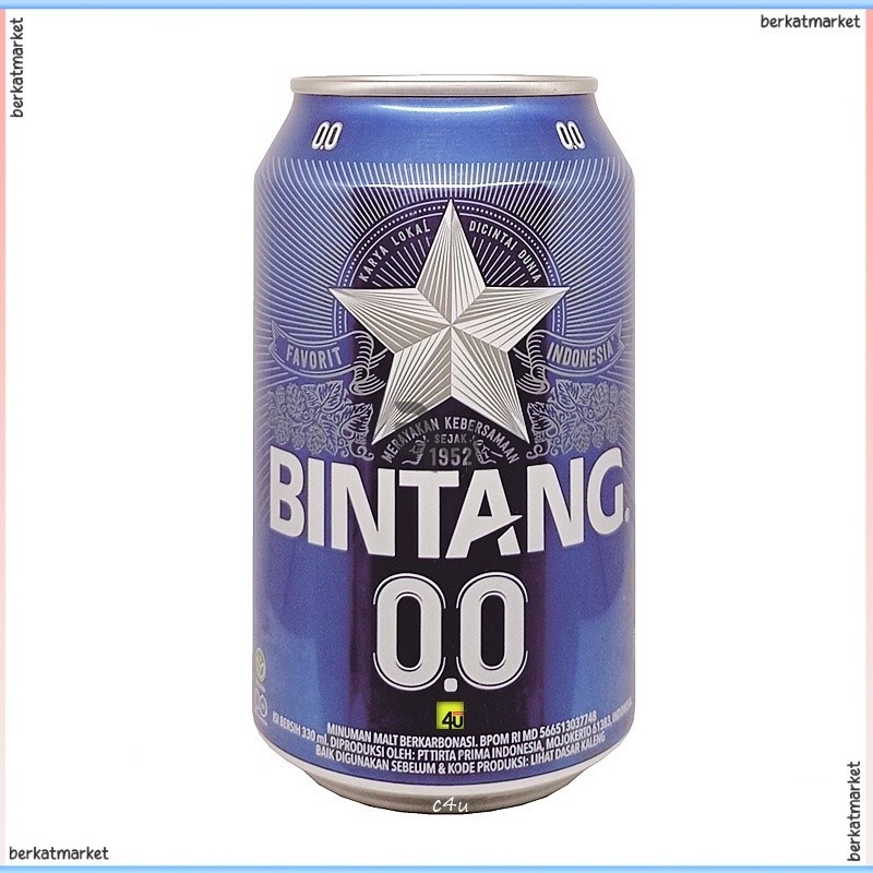 Jual Bir Bintang Zero Malt Barley Drink 330ml Can Kaleng Nol 0 Tanpa ...