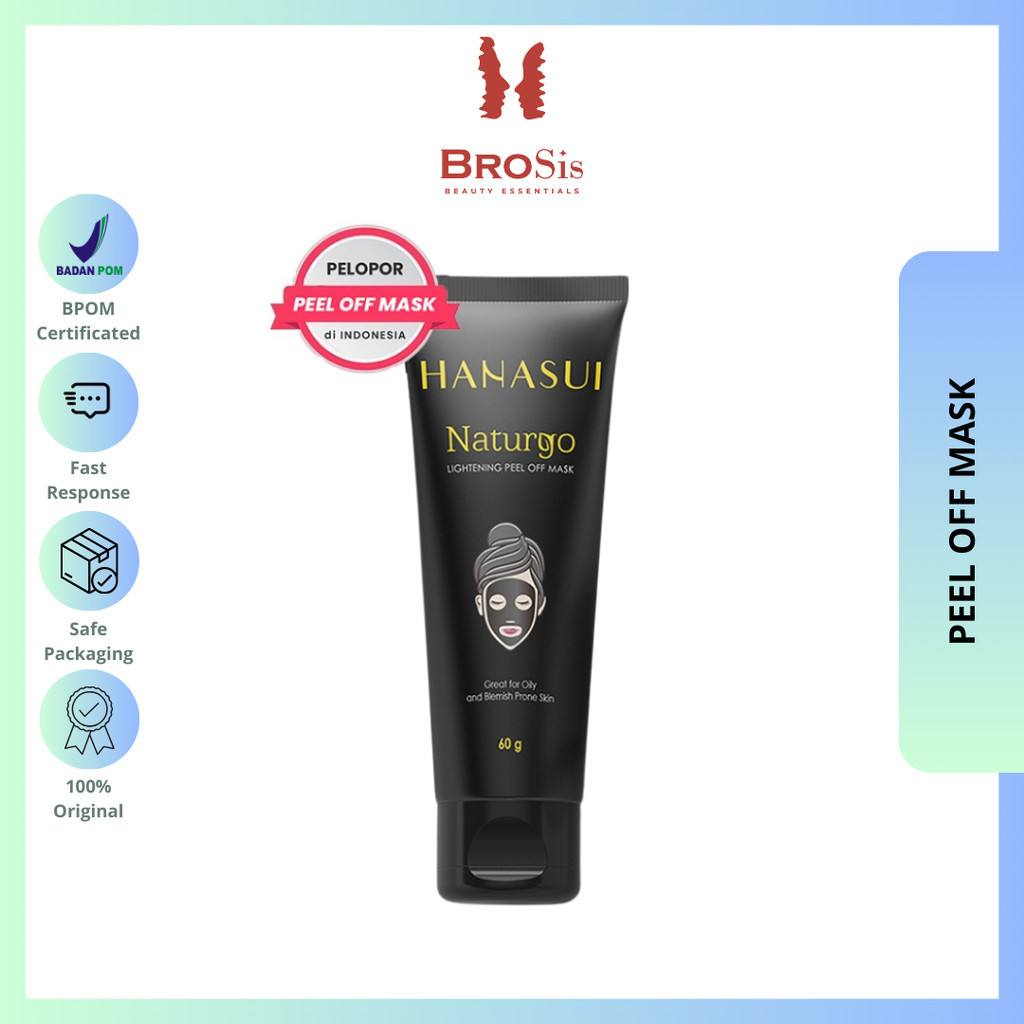 Jual Hanasui Naturgo Peel Off Mask Black Tube 60g | Shopee Indonesia