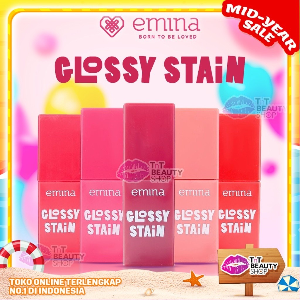 Jual Emina Glossy Stain 3gr Lip Tint Gloss TnT Beauty Shop Shopee