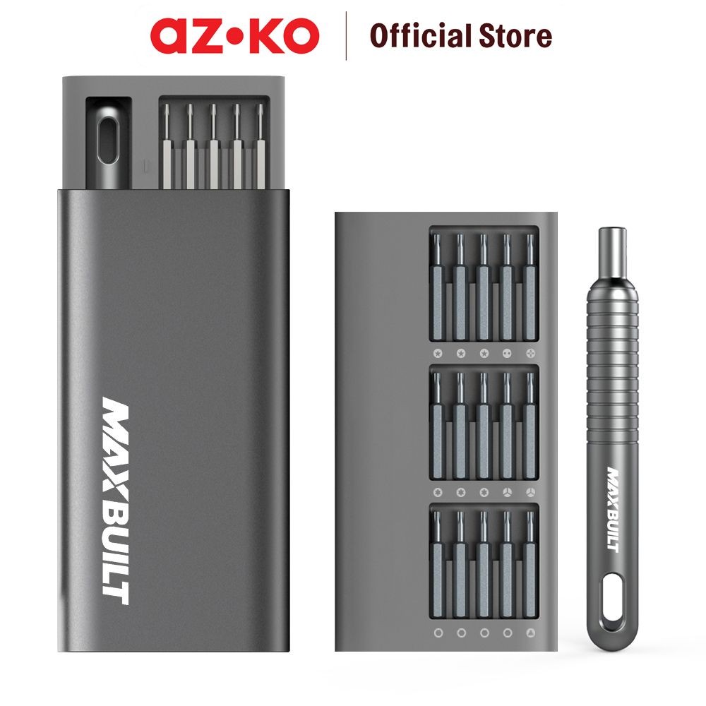 Jual AZKO Maxbuilt Set 31 Pcs Obeng Presisi - Abu-Abu Screwdriver Alat ...