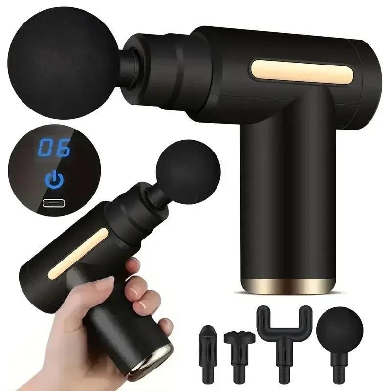 Jual USB Mini Massage Gun Fascia Machine Muscle Relaxation Vibrating ...