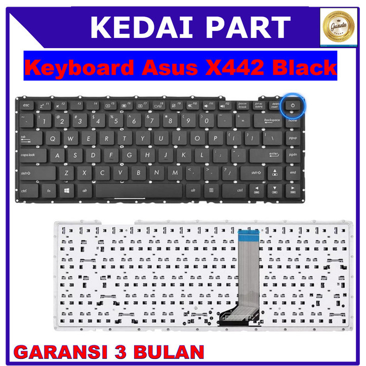 Jual Keyboard Asus VivoBook X442 A442 A442U A442UF Black | Shopee Indonesia