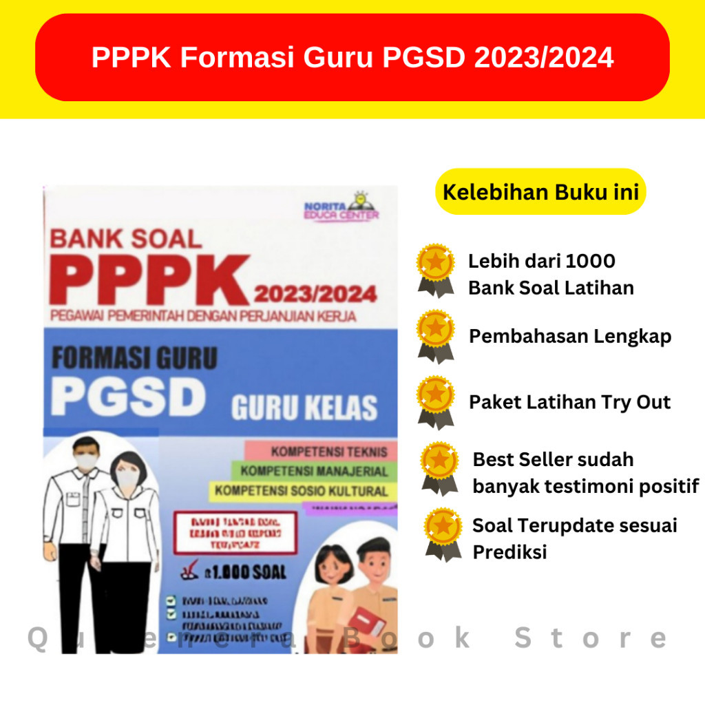 Jual Buku Bank Soal PPPK PGSD 2023 2024 P3K Formasi Guru PGSD Soal Dan ...