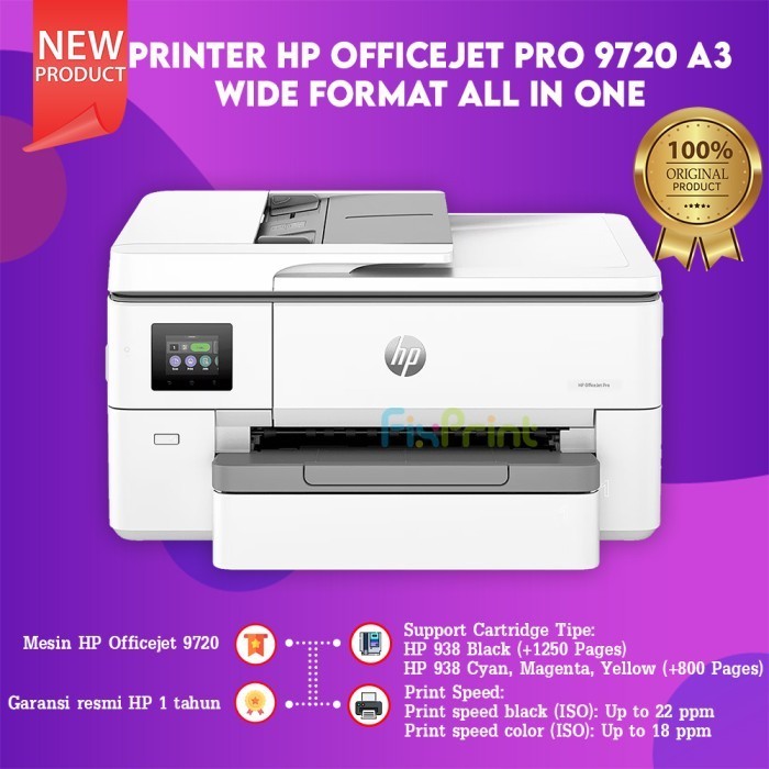 Jual FixPrint - Printer HP Officejet Pro 9720 A3 Wide Format Print Copy ...
