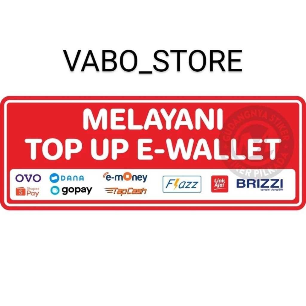 Jual [jimmy Stores] Kekinian Vabo Stiker Vinyl Melayani Top Up E Wallet