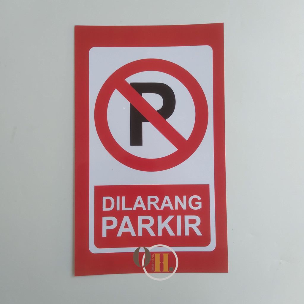 Jual Stiker Dilarang Parkir Rambu Larangan Parkir Stiker Vinyl