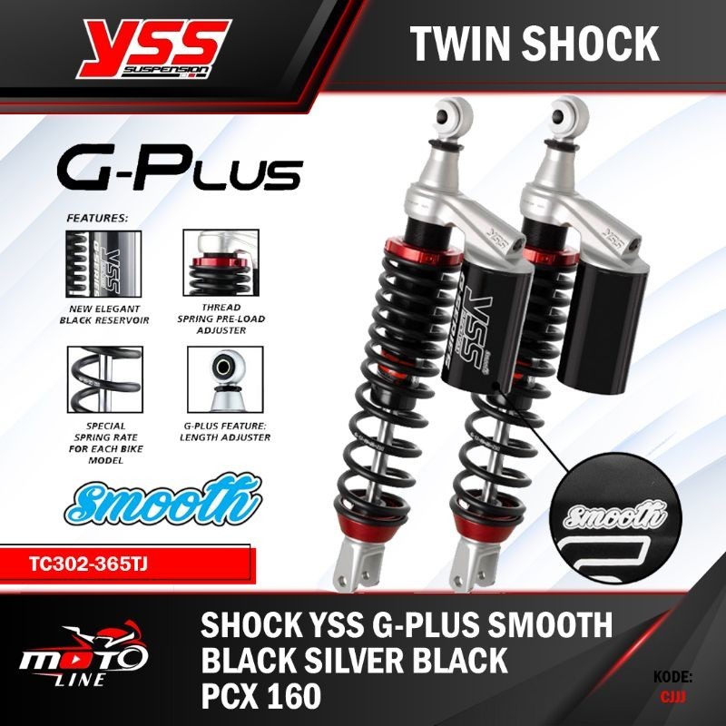 Jual SHOCK SHOCKBREAKERS YSS G PLUS GPLUS PCX 160 PCX160 SMOOTH 365mm ...