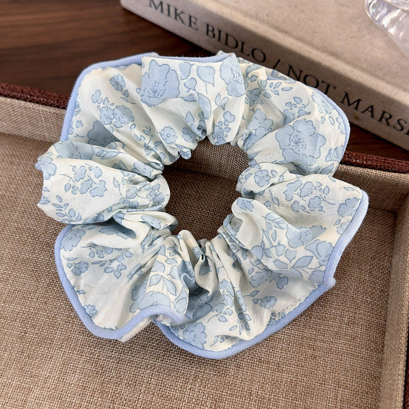 Jual Town Shell Blue Pattern Series Korean Scrunchy Scrunchie