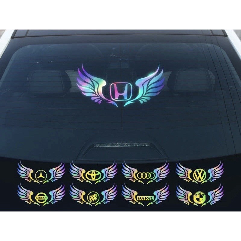 Jual car sticker rear windscreen bonet door sticker cermin belakang ...