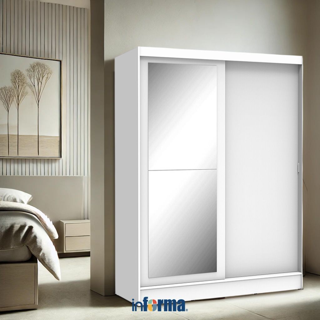 Jual Informa Reina Lemari Pakaian Pintu Geser - Putih Wardrobe Storage ...