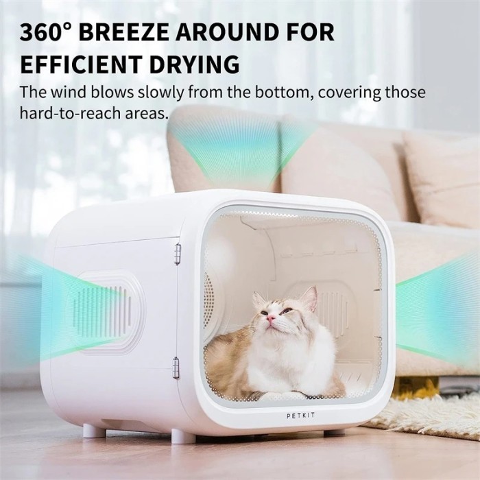 Jual Pet Kit Pengering Bulu Square 360 Breezer Pet Dryer Box | Shopee ...