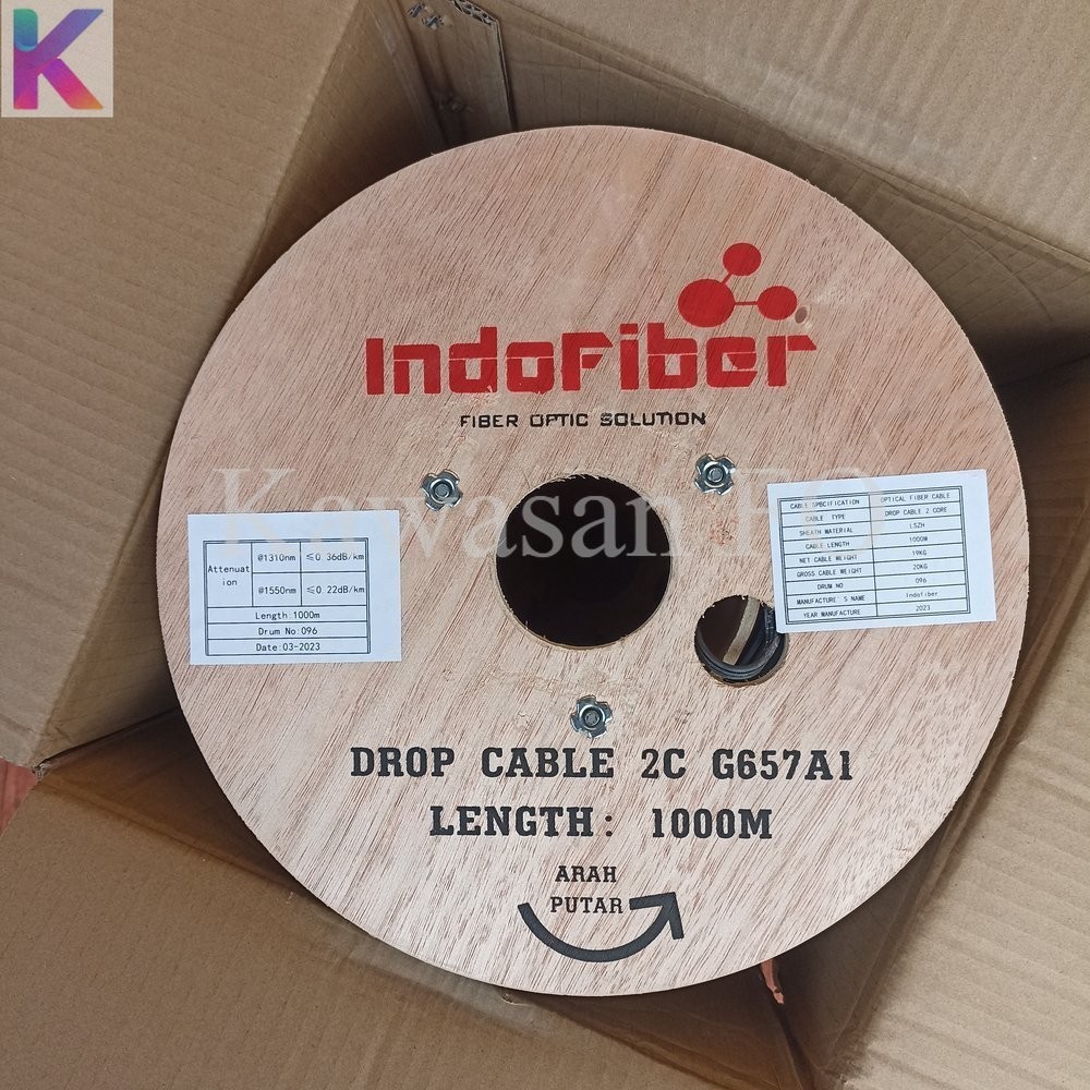 Jual Dropcore 2 Core 3 Seling Indofiber Kabel Dropcore 2c 3s Panjang ...