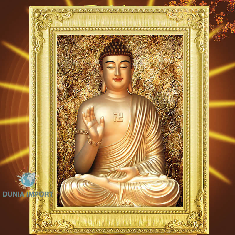 SHEGZHUC 5D Diamond Painting Buddha 40 x 30 cm Painting Diamonds Orchidee Dipingere con i Numeri Buddha Kit Pittura di Perline 5D Fiori Orchidee Puzzle Buddha Punto Croce Paint Diamond Adulti