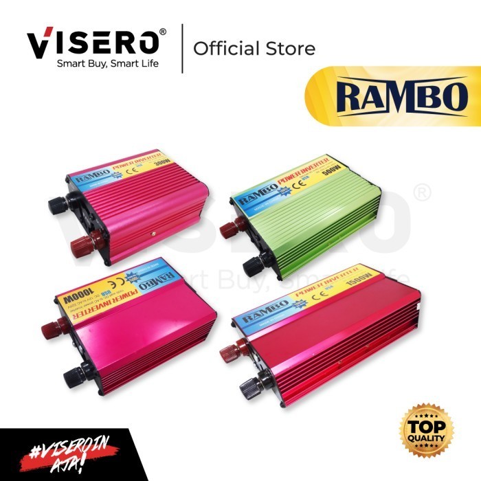Jual INVERTER POWER DC TO AC RAMBO 300W, 500W, 1000W, 1500W Visero (RMB