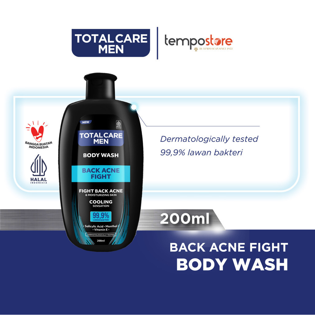 Jual Total Care Men Body Wash Back Acne Fight 200ml Exp Date 07.2027