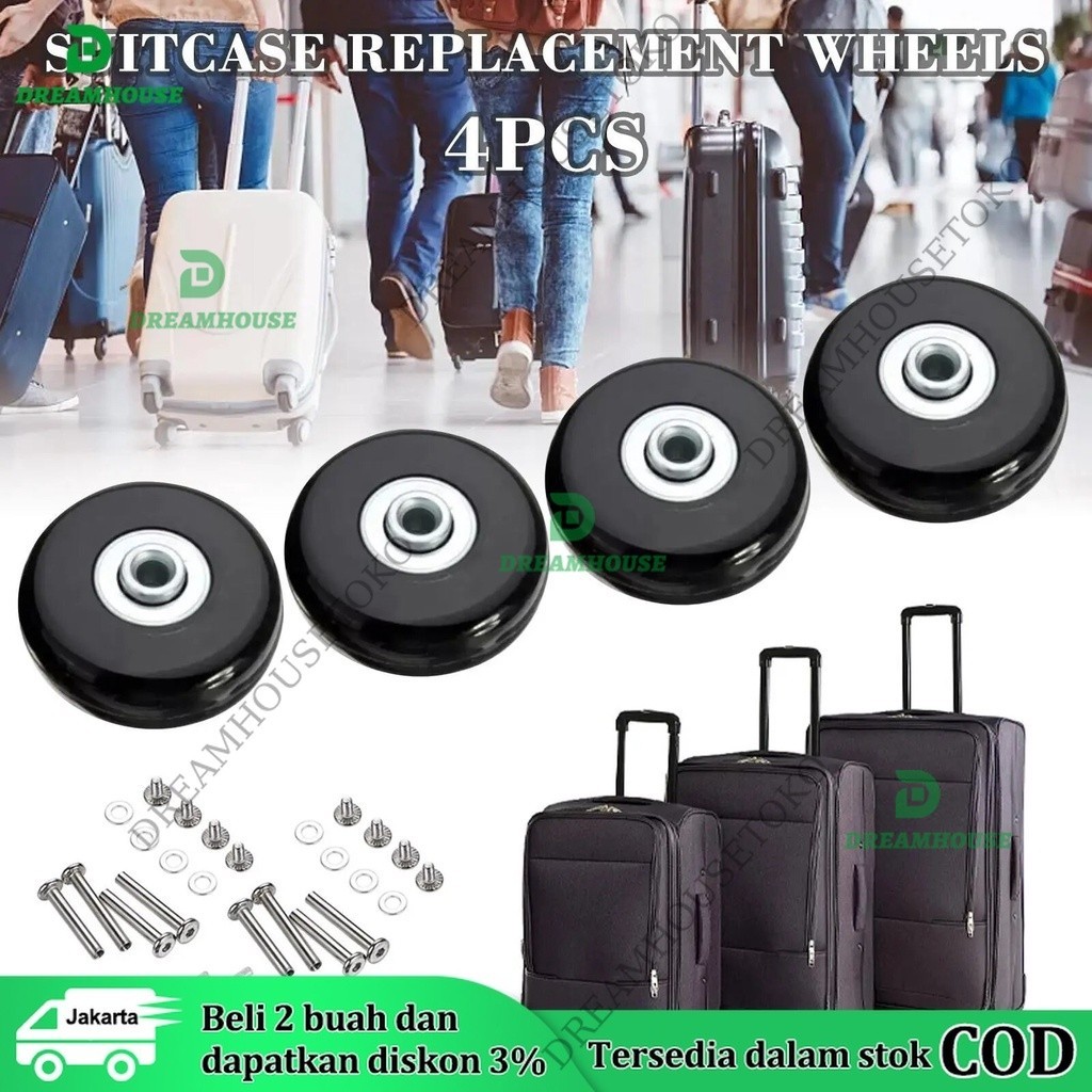 Jual 4Pcs/Set Wheels Roda Koper Replacement Pengganti 50mm*18 Mm ...