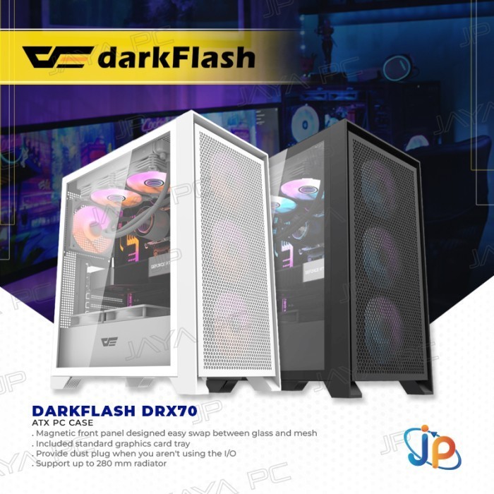 Jual darkFlash DRX70 Mesh ATX PC CPU Case - Tempered Glass Casing ...
