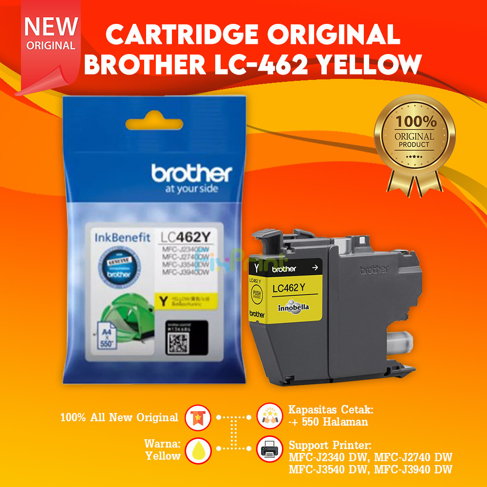 Jual BROTHER LC-462 INK CARTRIDGE BLACK, CYAN, MAGENTA, YELLOW FOR MFC ...