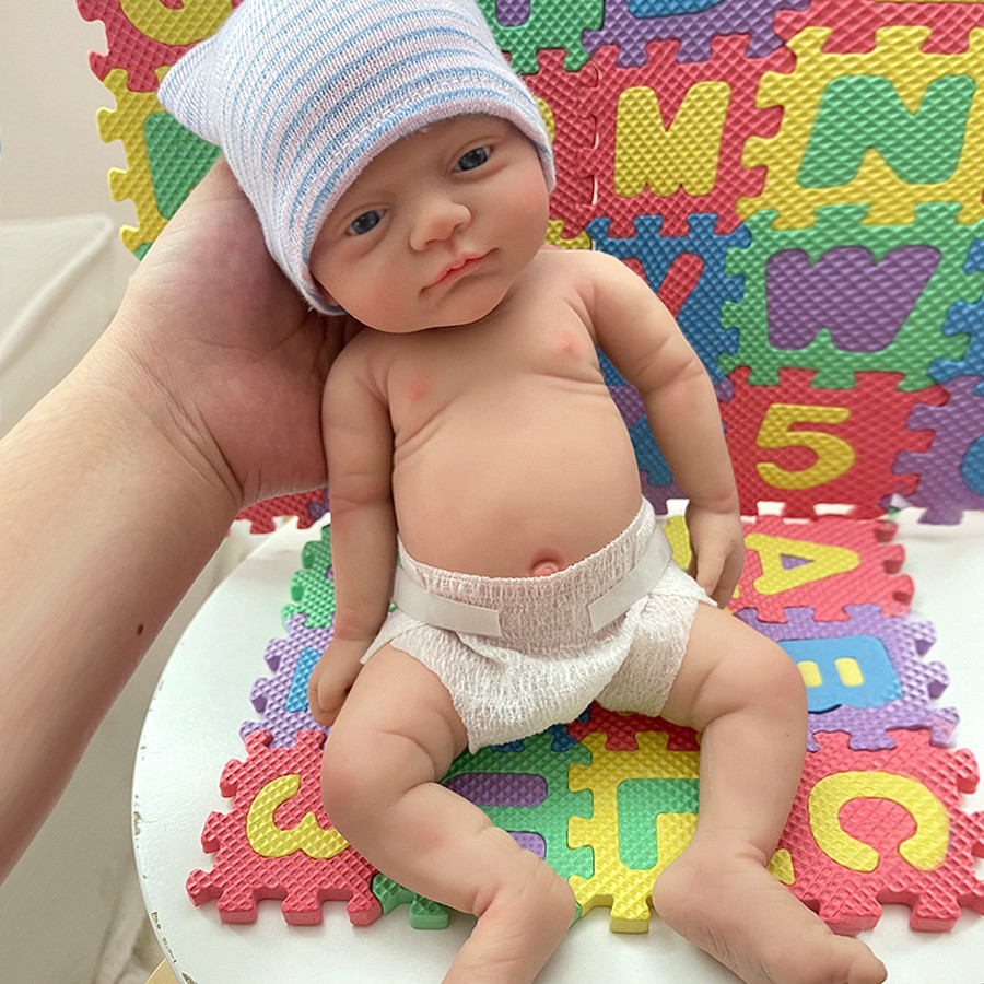 Miaio 12 Inch Silicone Reborn Baby Doll – Lifelike Micro Preemie Full Body Realistic Doll, Anti-Stress Gift For Kids & Collectors