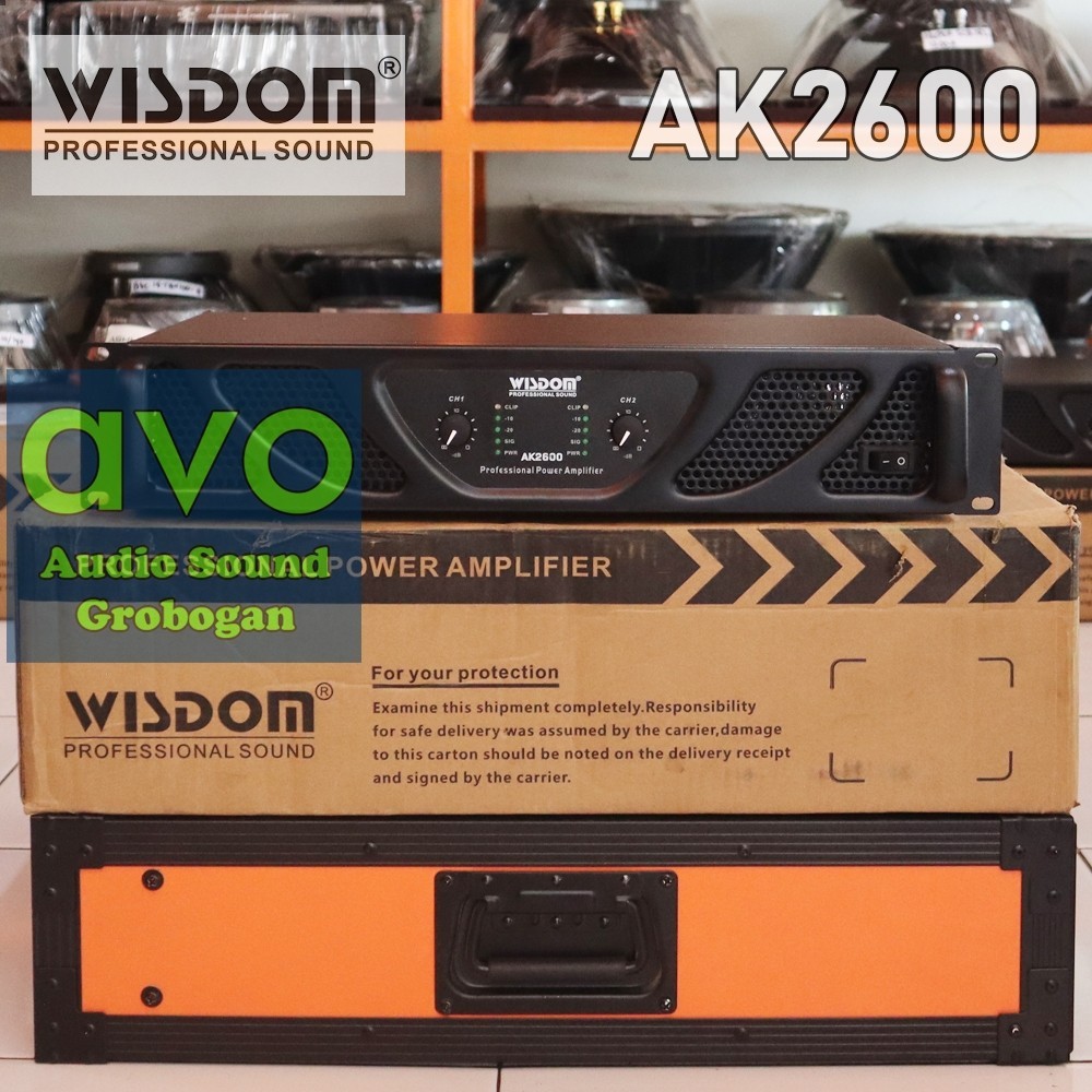 Jual WISDOM AK-2600 Power Amplifier Class H 2 x 600 Watt 8 Ohm Bonus