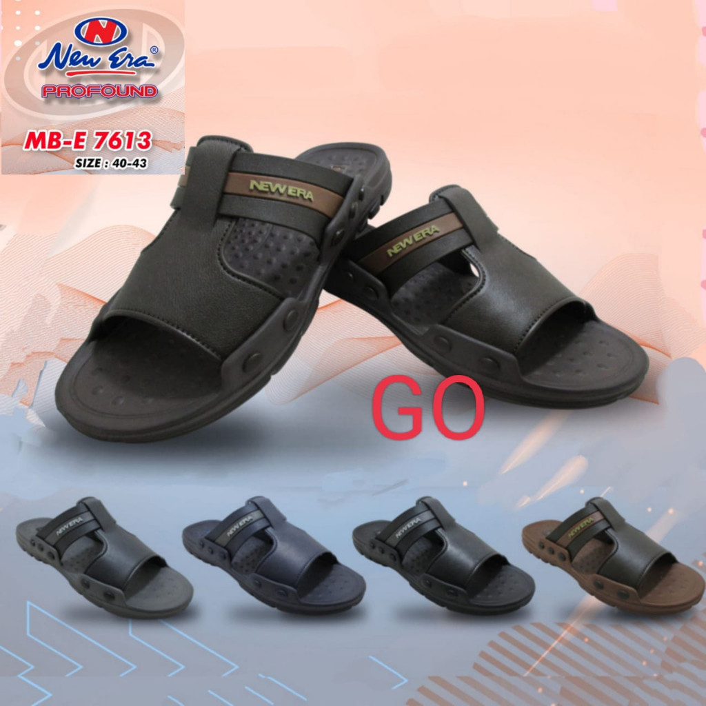 Jual COD NEW ERA MB 7613 Slop H Sandal Slop Karet Sendal Karet Pria ...