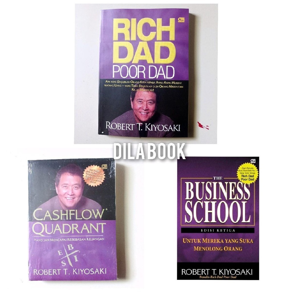 Jual Paket Motivasi 3 Buku Richdad Poor Dad And Cashflow Quadrant