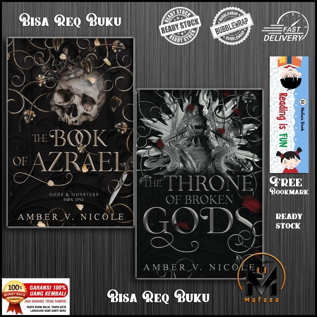Jual The Book of Azrael | The Throne of Broken Gods by Amber V. Nicole ...