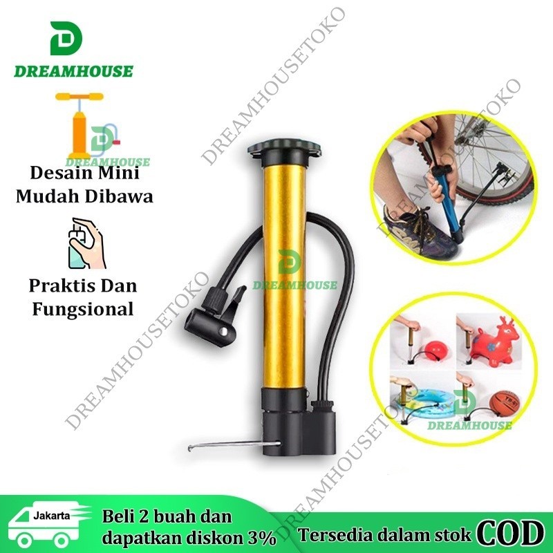 Jual KUKE Pompa Ban Mini Portable Hidrolis / Pompa Angin Mini / Pompa ...