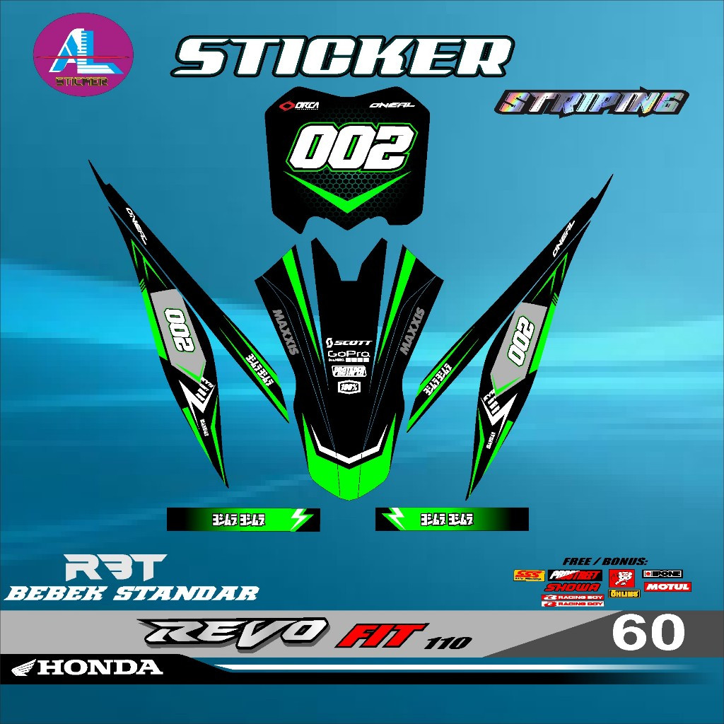 Jual (Cod) Sticker Rbt Revo Fit Rbt Gastrack Trabas Bebek Standar Modif ...