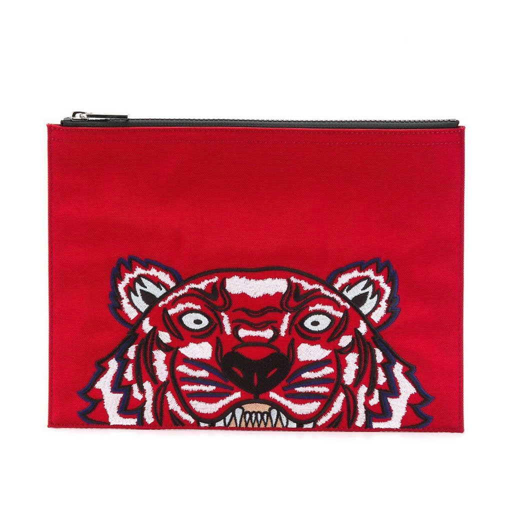 Kenzo Bags Pochette Kenzo A4 Kenzo A4 Embroidered Neoprene Pouch Kenzo